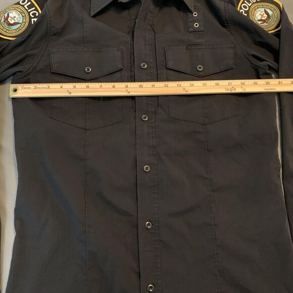 5.11 Tactical Shirt Mens Medium Black Taclite PDU Long Sleeve Police Uniform - Picture 4 of 9